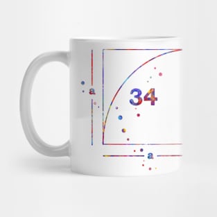 Fibonacci spiral Mug